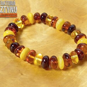 Koniakowo-cytrynowa Bransoletka z Bursztynu