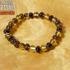 Miodowo-koniakowa Bransoletka z Bursztynu