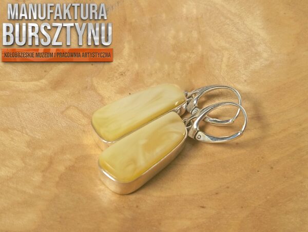 Kolczyki Bursztynowe Mleczne