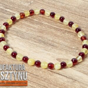 Koniakowo-mleczna Bransoletka z Bursztynu