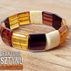 Elastyczna Bransoletka z Naturalnego Bursztynu