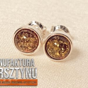 Kolczyki z Miodowo-Koniakowym Bursztynem