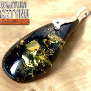 Zawieszka z Zielonego Bursztynu