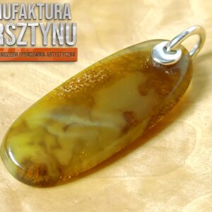 Miodowo-koniakowa Zawieszka z Bursztynem