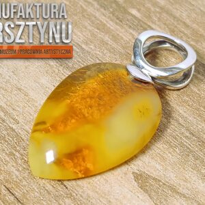 Mleczno-cytrynowa Zawieszka z Bursztynu