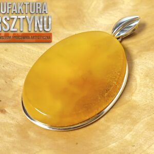 Miodowa Zawieszka z Naturalnym Bursztynem