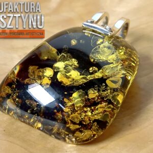 Zawieszka z Zielono-Koniakowym Bursztynem