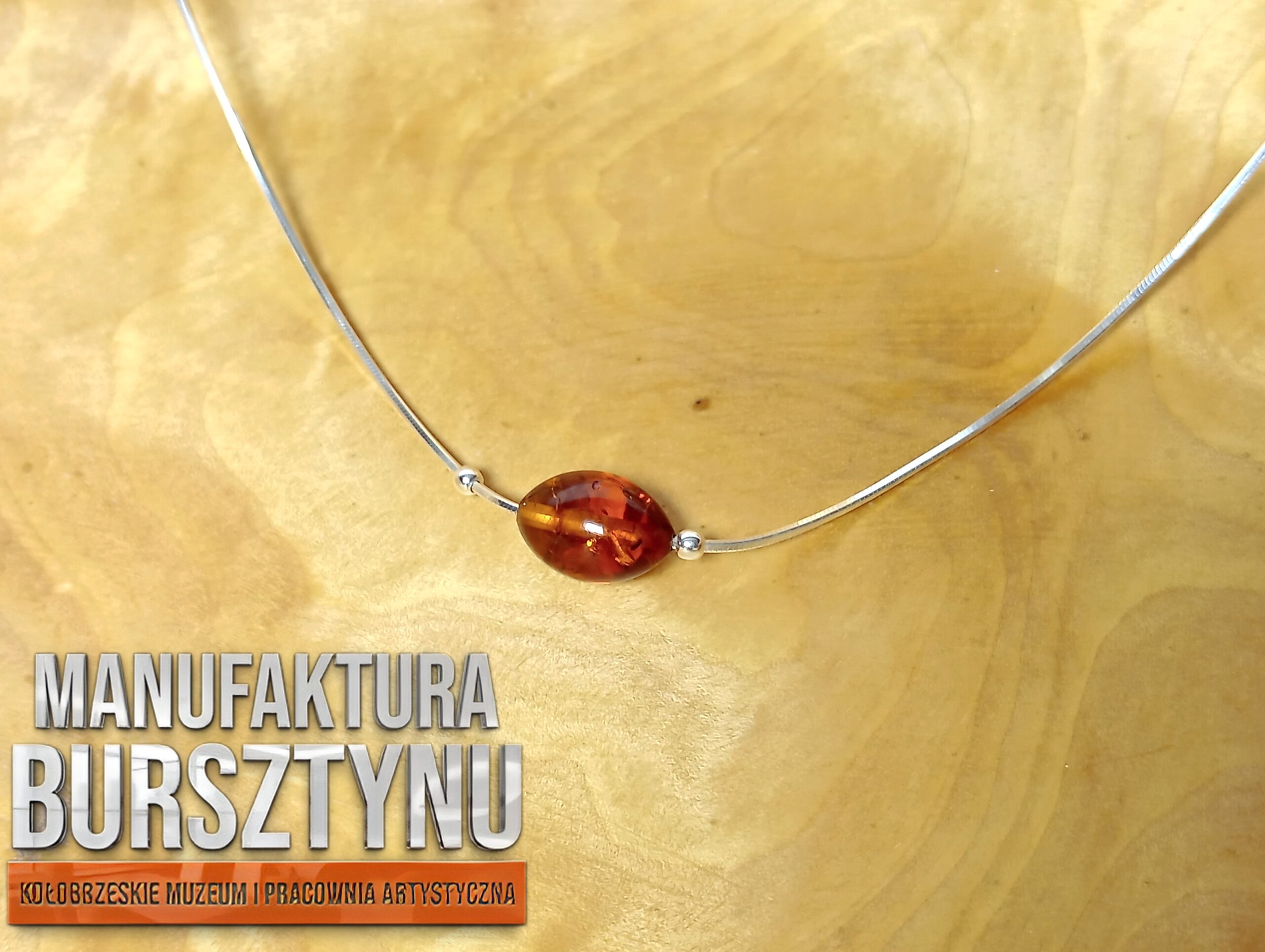 Naszyjnik z Koniakowym Bursztynem