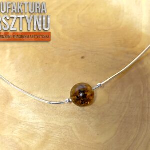 Naszyjnik z Ciemno-miodowym Bursztynem