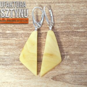 Kolczyki z Mlecznym Bursztynem
