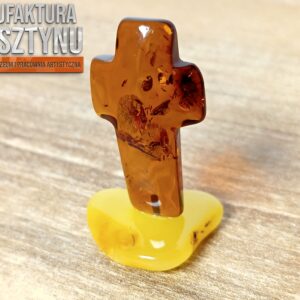 Bursztynowy Krzyżyk Bałtycki Koniakowy