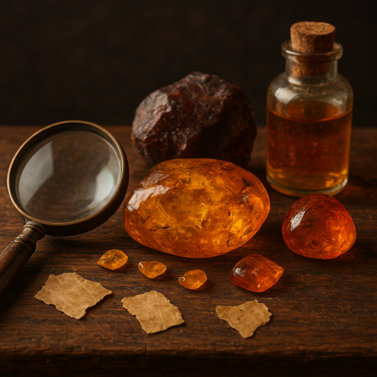 Fałszywy bursztyn w historii: szkło, żywice i spryt dawnych handlarzy