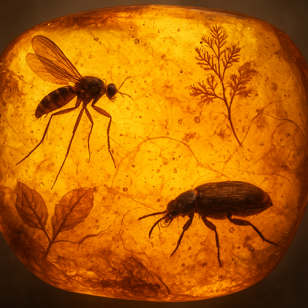 Inkluzje w bursztynie: owady, rośliny i mikroświaty zatrzymane w czasie