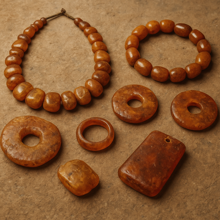 Najstarsze biżuteryjne skarby z bursztynu odkryte przez archeologów