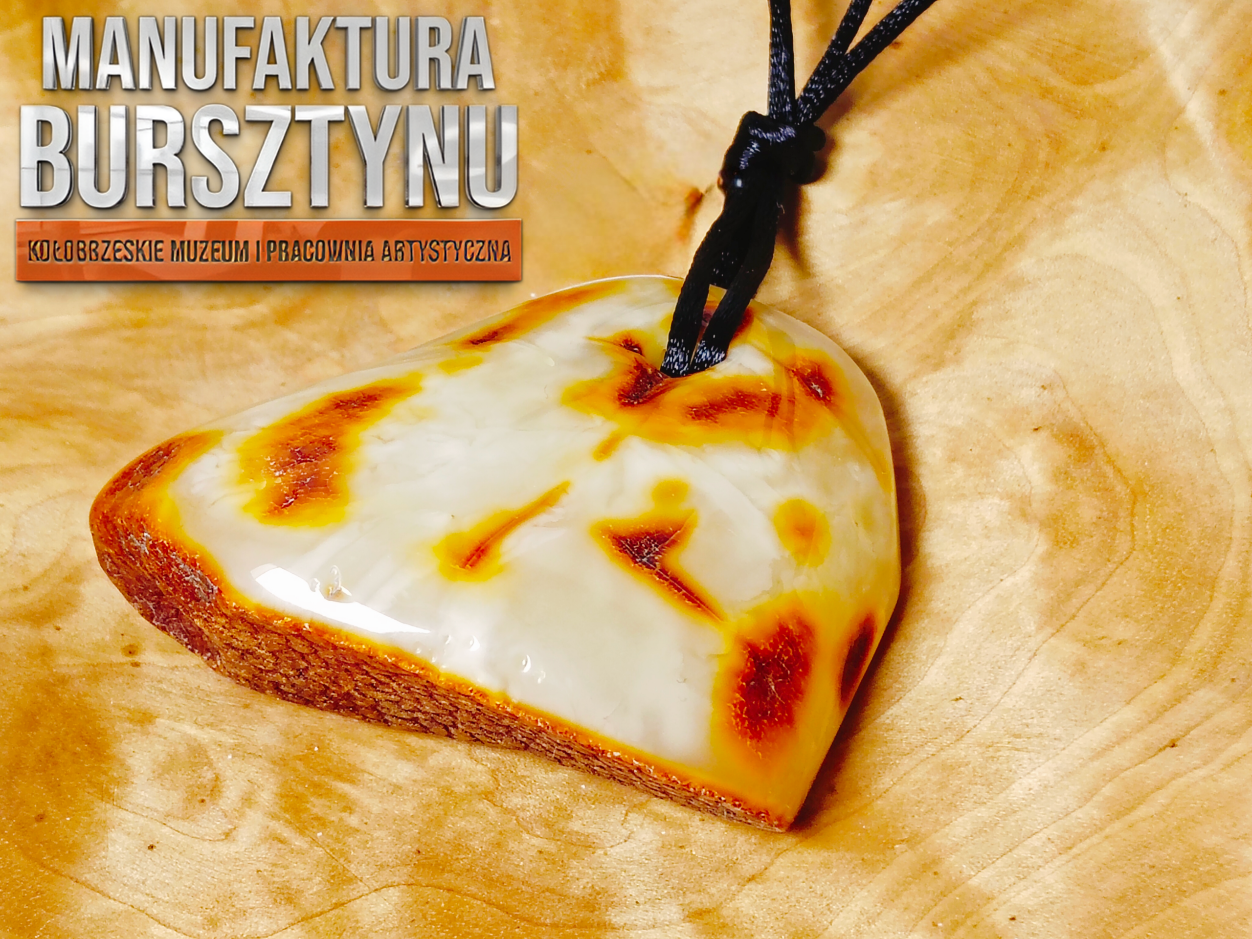 Mleczno-koniakowy Naszyjnik z Bursztynu