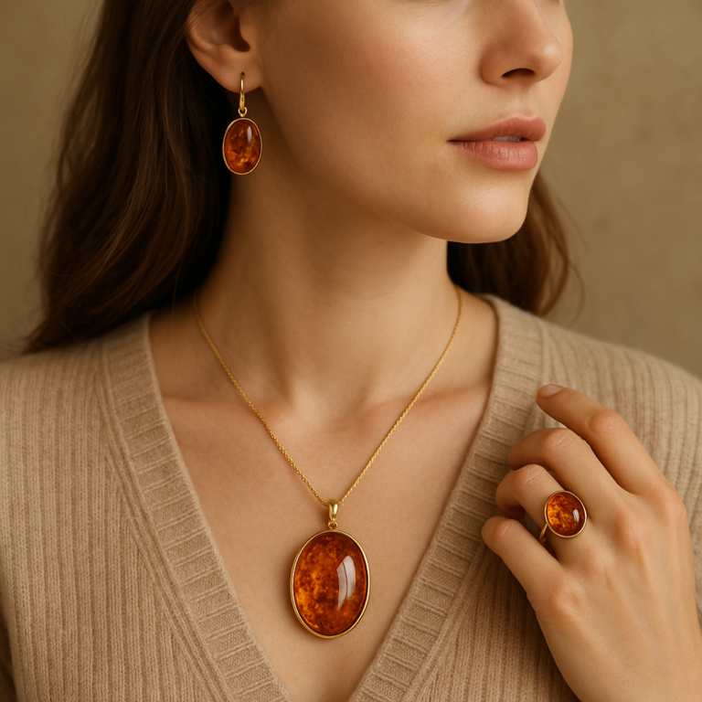 Bursztyn w modzie – trendy jubilerskie z bursztynem