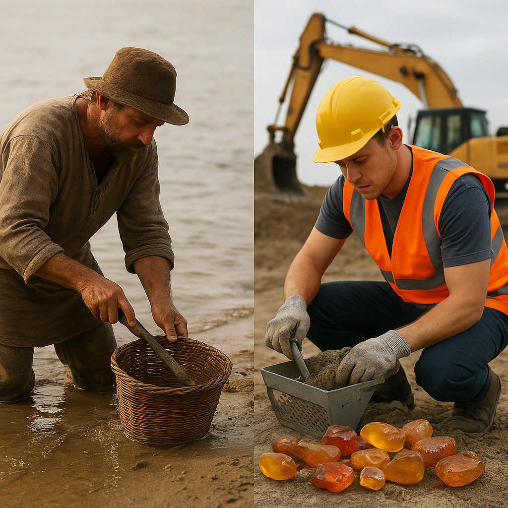 Wydobycie bursztynu dawniej i dziś – metody pozyskiwania bursztynu
