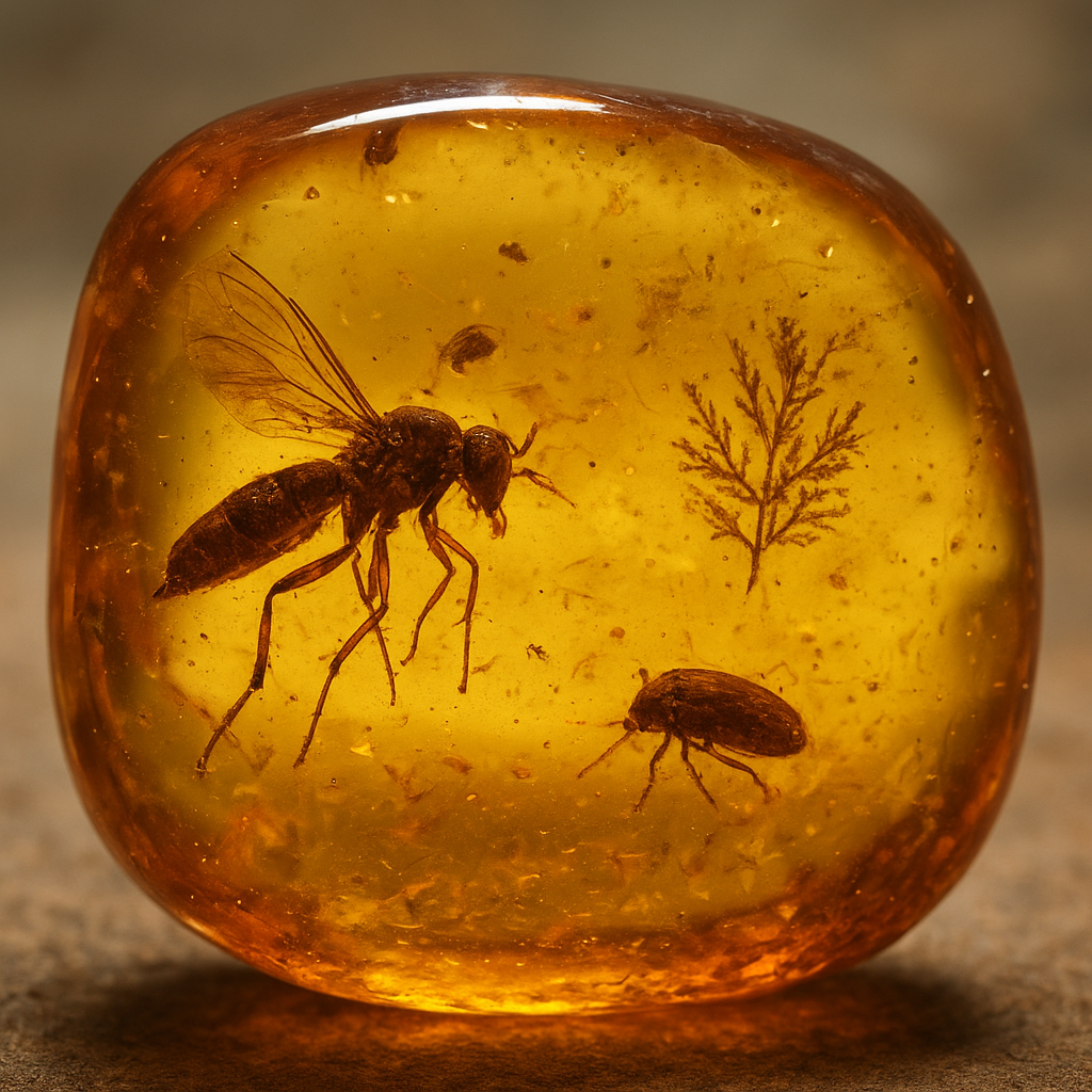 Bursztyn z inkluzjami – owady i rośliny w bursztynie jako skarb dla nauki