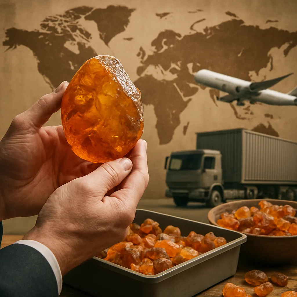 Bursztyn w handlu międzynarodowym – eksport bursztynu z Europy